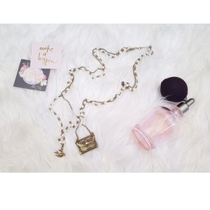 Vintage Style Envelope / Bird Pearl Necklace